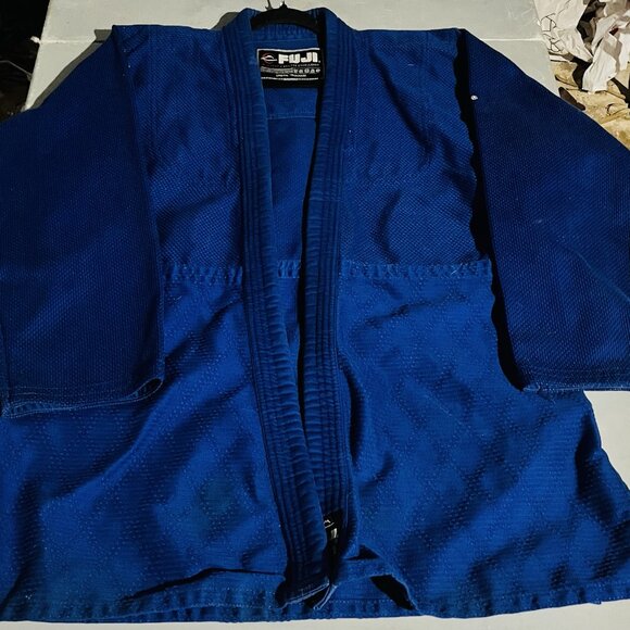 Fuji GI Gear Kimono Size 4 Unisex – Martial Arts Training Gi Blue White Heavy Du - Picture 2 of 15